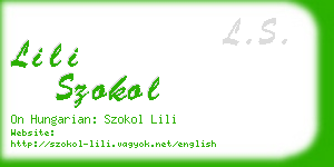 lili szokol business card